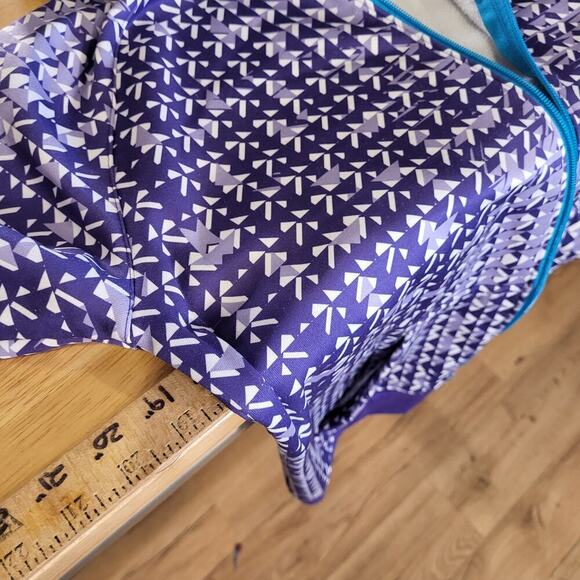 Under Armour Semi-fitted Purple Geometric Print Full Zip Hoodie Small - Picture 10 of 11